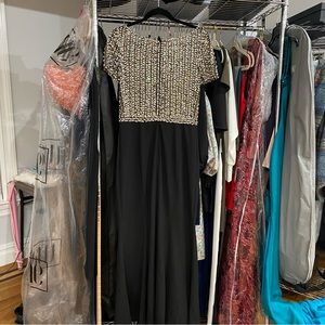 Terani couture size 10 crystal fishtail dress. Worn once